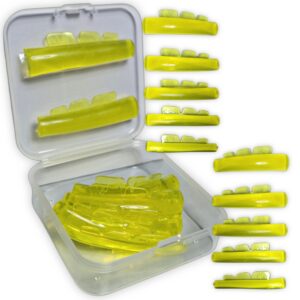 Bigudies Frozen Autoadhesivos para Lifting, 5 pares, con forma de Dientes, color amarillo, Curvatura D