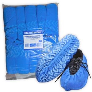 Cubre Calzado de tela fina con banda antideslizante. 100 unidades