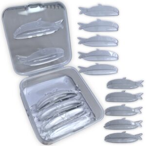 Bigudies Frozen autoadhesivos ultra anatómicos para lifting de pestañas forma de Pez 5 pares en tallas diferentes, Transparentes, Curva C, Dlux