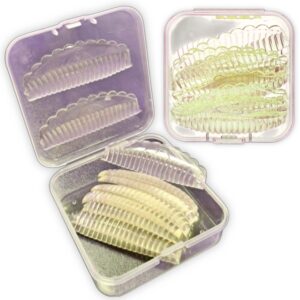 Bigudies Frozen autoadhesivos ultra anatómicos para lifting de pestañas, con ranura acanalados 4 pares en tallas diferentes, Amarillos, Curva D, Dlux