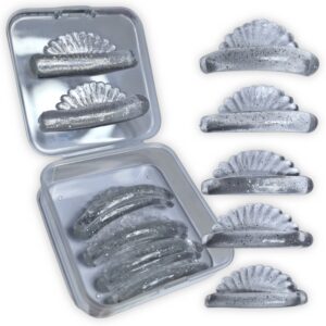 Bigudies Frozen autoadhesivos ultra anatómicos para lifting de pestañas, forma de perla marina 5 pares en tallas diferentes, Transparentes,  Curva U, Dlux