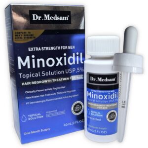 Tratamiento para crecimiento capilar y la alopecia, con Minoxidil al 5% Dr Medsam 60 ml