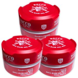 Pack 3 Ceras Gel modeladoras de cabello Rocco Red 150 ml