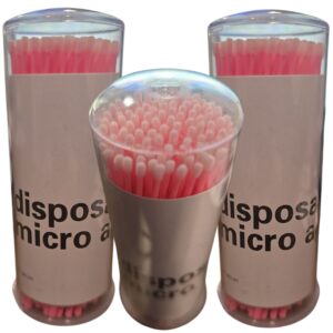 Set de 300 microaplicadores o microbrush (3 frascos de 100 unidades C/U)