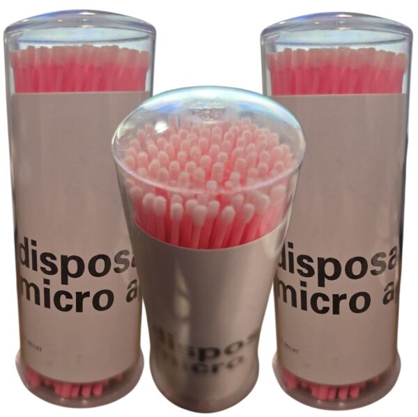 Set de 300 microaplicadores o microbrush (3 frascos de 100 unidades C/U)