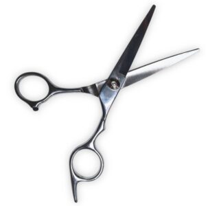 Tijera Profesional para peluquería barbería, en acero inoxidable plateada, 14.8 cm, Mod 101552