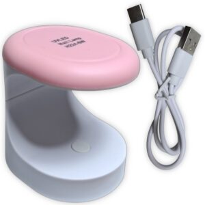 Mini lampara UV/LED portatil de uñas, ideal para uñas soft gel, 6 watts, 3 leds, 6.2 x 6.4 x 5.2 cm, Cod. 128310