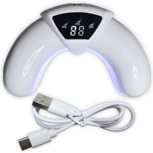 Lampara UV/LED portatil de uñas, ideal para uñas soft gel, 45 watts, 24 leds, 12 x 21 cm, Cod. 131214