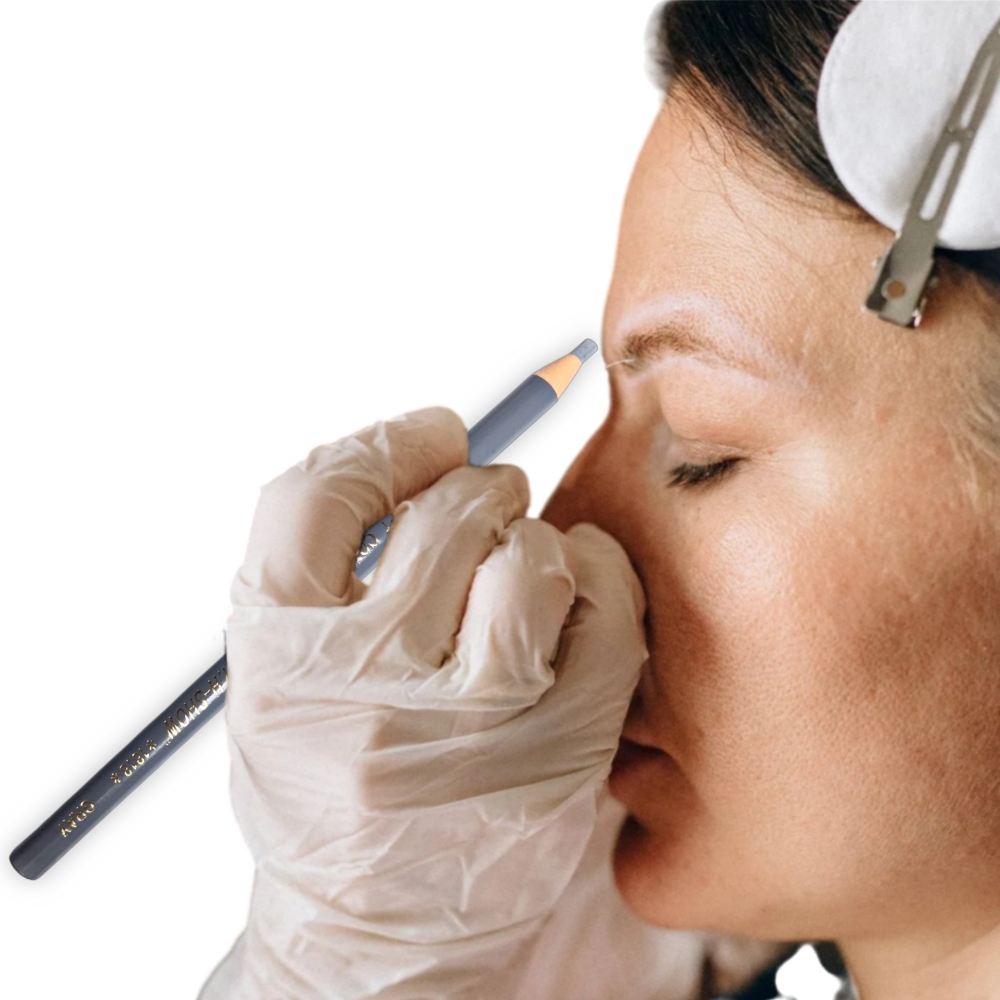 Lápiz a prueba de agua, para trazado de cejas, Visajismo, color gris - Imagen 3
