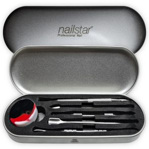 Set de 5 repujadores de cuticulas Nailstar. Plateado