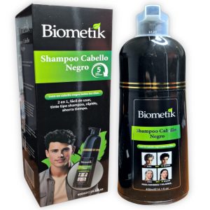 Tinte en Shampú para el cabello Negro Biometik 400ml