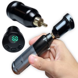 Pen, máquina de tatuajes Alámbrica, eléctrico, Modelo SLM1P5 + Fuente de poder inalambrica con cabezal RCA