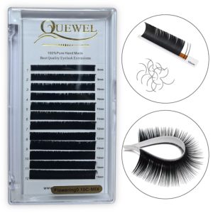 Extensiones de pestañas, Fibras tecnológicas Flowering, grosor 0.10 curva C, longitud Mix (8-15mm) Quewel