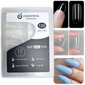 Kit de 120 tips soft gel Modelo Stiletto Cherimoya