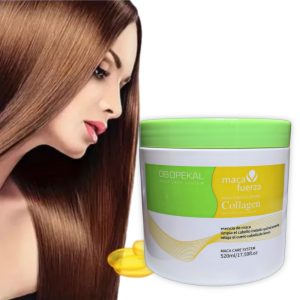 Mascarilla capilar Maca Fuerza con Colageno Obopekal 520 ml.