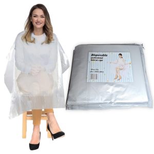 Pack de capas desechables para peluquería 50 unidades.