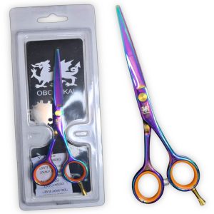 Tijera profesional de peluqueria Filo Navaja 6" Tornasol, Obopekal