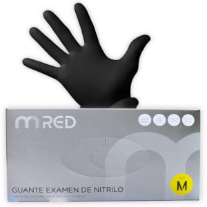 Caja de guantes de nitrilo Negros Talla M 100 unidades.