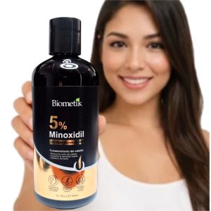 Acondicionador con minoxidil al 5% y biotina Biometik 300 ml,Fotalece el follículo capilar