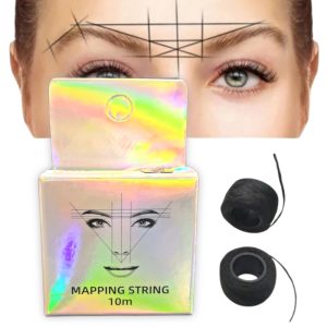Hilo con tinta negra para visajismo o diseño de cejas de 10 mm