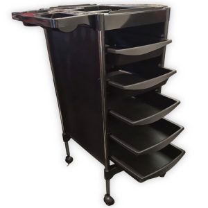 Carrito Organizador 6 niveles Plastico Negro.