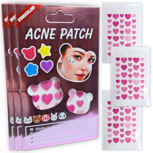Pack de 3 sets de Parches Hidrocoloides para el acné. Corazón.