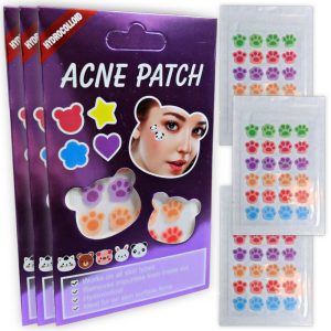 Pack de 3 tiras de Parches Hidrocoloides para el acné. Huellas.