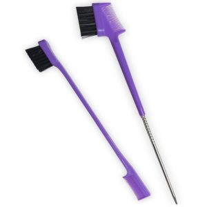 Set de 2 cepillos o peines para bordes de cabello y peinados definidos como trenzas