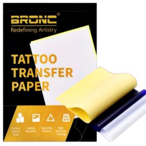 100 Papel de Transferencia Térmica para Tatuajes BRONC Estandar