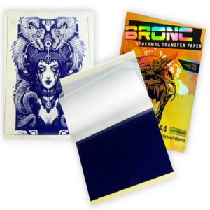 100 Papel de Transferencia Térmica para Tatuajes BRONC Premium