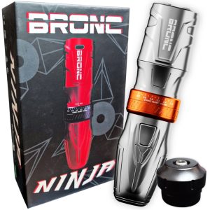 Máquina de Tatuajes Bronc Ninja, inalámbrica, con stroke ajustable (2.5 - 4.3 mm), Gris