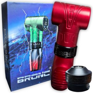 Máquina profesional de Tatuajes Bronc Tough, inalámbrica, con stroke ajustable Rojo