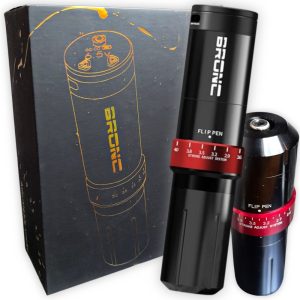 Máquina de Tatuajes inalámbrica Bronc V12, con stroke ajustable Negro