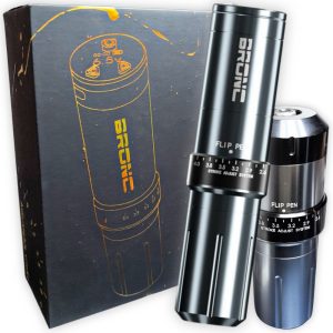 Máquina de Tatuajes inalámbrica Bronc V12, con stroke ajustable Gris