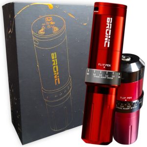 Máquina de Tatuajes inalámbrica Bronc V12, con stroke ajustable Rojo