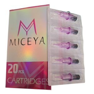 20 Agujas Cartridge Cartuchos Miceya Premium 1RL 0,25 / 0801RL Para todos los demografos Biomaser, maquinas de tatuajes Bronc y otras marcas que usan Cartuchos de agujas rotativas universales