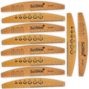 Pack de 10 limas medidoras de uñas 100/180 SunShine