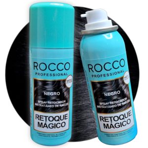 Kit 2 spray cubre canas corrector de raíces instantaneo Rocco Magic Retouch Negro 75ml.