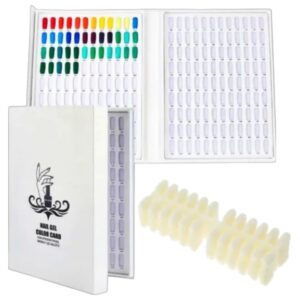 Carta o Muestrario para 120 Colores de esmaltes o incluye 120 Uñetas Blanco