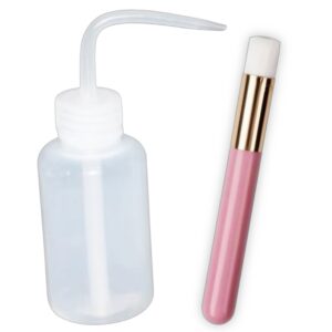 Piseta o recipiente para agua de 150 ml + Brocha de microfibra
