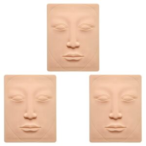 3 Pieles sintéticas para Prácticas de micropigmentación de Rostro, reforzada
