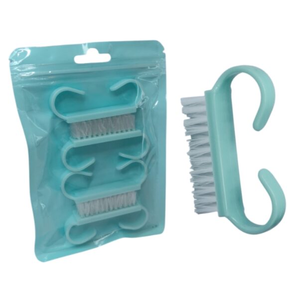 Set de 4 mini cepillos para pulir y/o limpiar las uñas, cepillos manicure