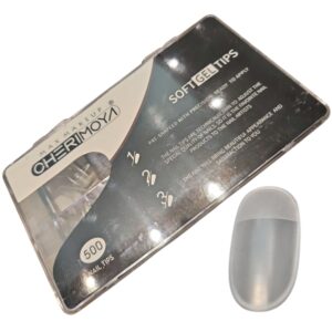 Uñas Soft Gel Cherimoya, 500 Tips, Modelo Oval
