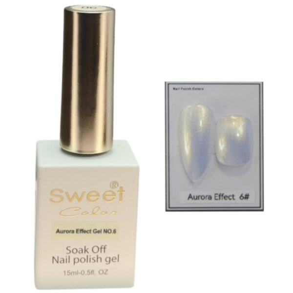 Efecto Aurora para uñas, en esmalte, 15 ml, Nro 6