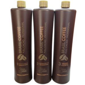 Alisador Profesional Brasil Coffe, presentación de 1 Litro, 3 pasos