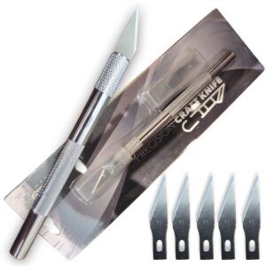 Bisturí, herramienta afilada y cortante, multifuncional, útil para afilar puntas de lápices dermográficos, 6 Repuestos