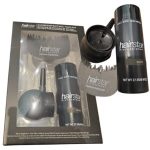 Kit disimulador de calvicie, incluye polvo negro de 27,5 gr y aplicador