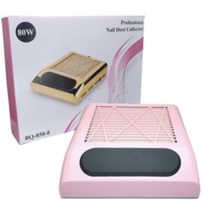Extractor de Polvo para manicure con soporte metálico, de 80 watts, Rosado