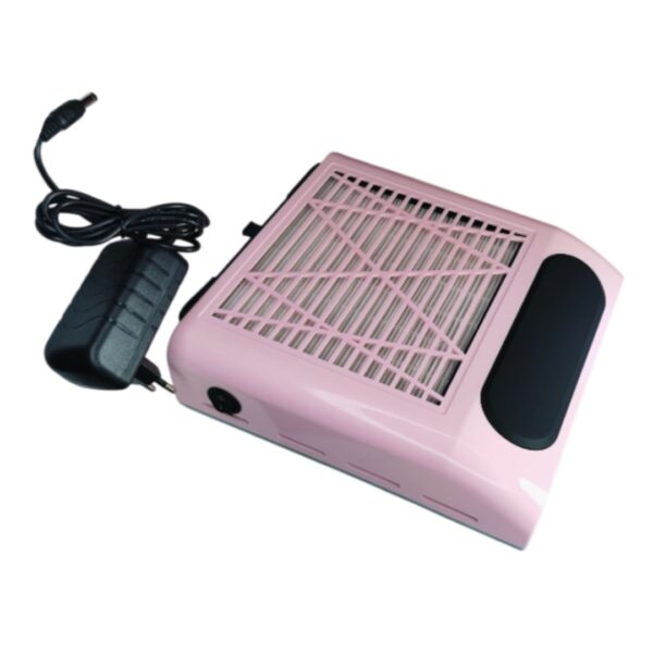 Extractor de Polvo para manicure con soporte metálico, de 80 watts, Rosado - Imagen 3