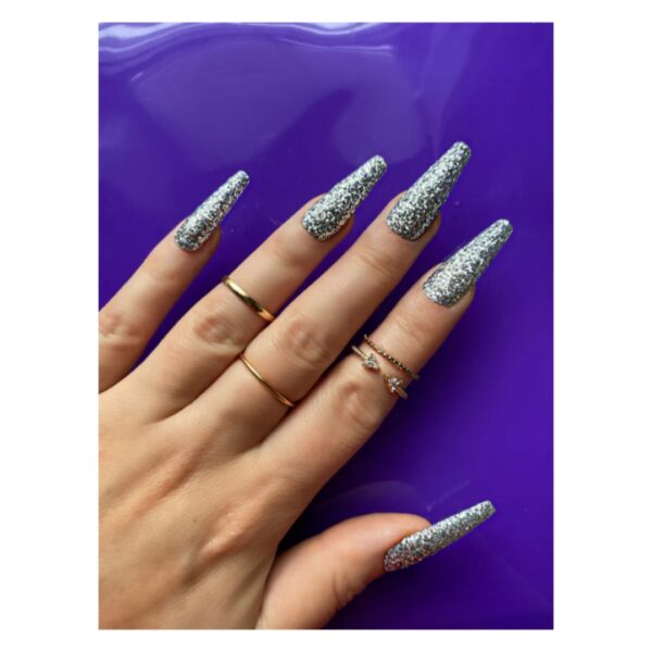 Glitter para Uñas Plateado - Imagen 2